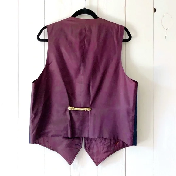 Vintage Handmade Funky Art Appliqué Embroidered Birds Flowers Unisex Vest - Picture 10 of 13